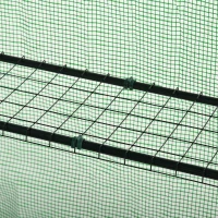 Outsunny 55" x 28" x 75" Walk-in Greenhouse Portable Garden Plant Flower Seed Warm House with 4 Shelves Outdoor Plant Growth Hot House PE Cover Green(m-13)