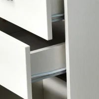 HOMCOM 47" Computer Desk Writing Table Workstation with Multi-Use Reversible File Drawers Metal Frame Home Office Furniture, White(m-13)