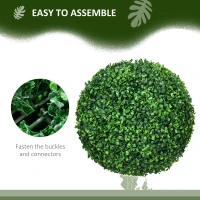 HOMCOM 2 Pack Artificial Tree Boxwood Topiary Balls, 15.7 Inch(m-5)