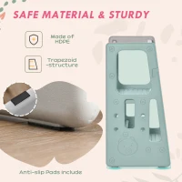 Qaba Toddler Tower with Adjustable Height, Toddler Kitchen Stool Helper with Anti-slip Mat, Step Stool for Kitchen, Bathroom, Gray(m-5)