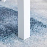 HOMCOM 3-Piece Wooden Square Dining Table Set with 1 Table and 2 Chairs and Sturdy Metal Frame for Small Space, White(m-9)