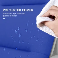 Outsunny Patio Chair Cushion for Adirondack Chairs Replacement Cushion with Back and Ties, Navy Blue(m-5)