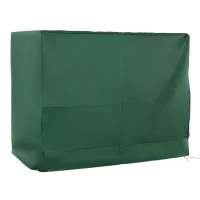 Outsunny 600D Oxford 3-Seater Patio Swing Cover Outdoor Swing Chair Cover Rain Protection Waterproof Anti-UV, Dark Green(m-11)