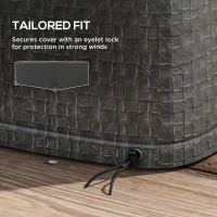 Outsunny Large Patio Furniture Covers, Outdoor Furniture Covers, Garden Set Protector Waterproof Anti-UV Protection, Grey(m-6)