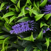 HOMCOM 2.3ft Set of 2 Artificial Plants, Lavender Flowers Ball Trees with Pot, for Home Indoor Outdoor Decor(m-9)