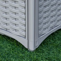 Outsunny 4-piece Raised Garden Bed PP Raised Flower Bed Vegetable Herb Grow Box Stand Grey(m-11)