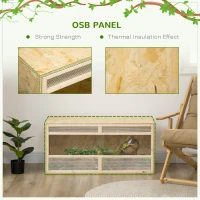 PawHut Reptile Terrarium, 58 Gallon Reptile Tank with Sliding Doors, Breathable Mesh for Bearded Dragon, Lizards, Snake(m-5)