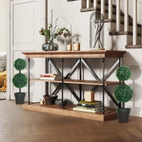 Outsunny 2 Ball Topiary Tree in Pot for Home Decor Set of 2, Artificial Plant for Home Office, Living Room Decor, Dark Green(m-5)