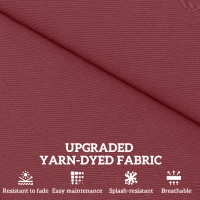 Outsunny 2-Piece Back and Seat Cushion Pillows Replacement, Patio Chair Cushions Set with Ties for Indoor Outdoor, Wine Red(m-4)