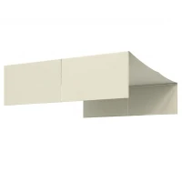 Outsunny 2 Pcs Pergola Replacement Canopy, UV Protection Pergola Shade Cover, Easy to Install, for 10 x 10ft Pergola, Cream White(m-11)