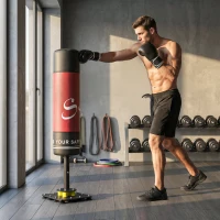 Soozier Freestanding Punching Bag for Adults, 53" Heavy Duty Boxing Bag with 12 Suction Cups, Boxing Equipment with Stand(m-8)