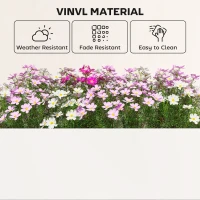 Outsunny Vinyl Raised Garden Bed Kit, 2 x 2 x 1ft Modular Elevated Garden Box with Slotting Legs and Open Bottom, White(m-5)