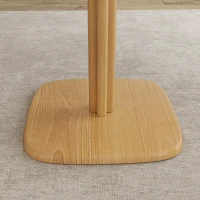 HOMCOM Dining Table for 4 People - Modern Kitchen Table with Wood-Effect Top, 27.6" x 27.6", Natural Wood(m-10)