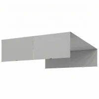 Outsunny 2 Pcs Pergola Replacement Canopy, UV Protection Pergola Shade Cover, Easy to Install, for 10 x 10ft Pergola, Light Gray(m-11)