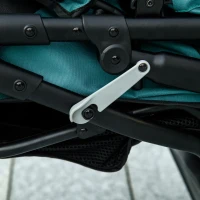 PawHut 3 Wheels Pet Stroller for Small Dogs and Medium Dogs with Adjustable Canopy, Safety Tether, Storage Basket, Dark Green(m-9)