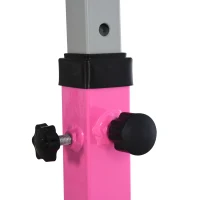 Soozier Professional Gymnastics Bar for Kids, Toddler Home Gymnastics Equipment with 13-level Adjustable Height, Pink(m-13)