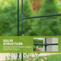 Outsunny 6' x 4' x 6' Crop Cage, Plant Protection Tent with Zippered Doors for Vegetable Garden, Backyard, Green(m-5)