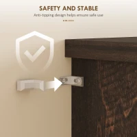 HOMCOM 69" Tall Farmhouse Kitchen Pantry Cabinet with 2 Doors, Drawer and Adjustable Shelves, Dark Brown(m-6)