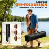 Outsunny 4 x 4 ft Compact Pop Up Canopy Tent, UPF 50+ Changing Room, Portable Instant Privacy Canopy with Mesh Window, Black(m-9)