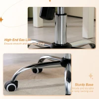 Vinsetto Vanity Office Chair, Velvet Computer Desk Chair with Swivel Wheels, Adjustable Height, Tilt Function, Beige(m-7)