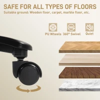 HOMCOM Big and Tall Executive Office Chair, Up to 450 lbs. Heavy Duty Desk Chair, Computer Chair for Heavy People, Black(m-7)