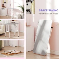 PawHut Foldable Pet Grooming Table for Dogs Cats with Adjustable Arm, Non-slip Surface, Grey(m-5)