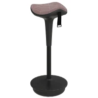 Vinsetto Backless Wobble Stool Chair, Standing Desk Chair, Adjustable Learning Stool for Office Desks, with Rocking Motion, Brown(m-2)