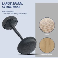 HOMCOM Swivel Standing Desk Chair, Backless Wobble Stool Chair, Adjustable Active Ergonomic Standing Stool with Rocking Motion(m-9)