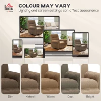 HOMCOM Power Recliner Chair, Fabric Upholstered Recliner Chair with USB Ports, Swivel and Rocking Function, Footrest(m-9)