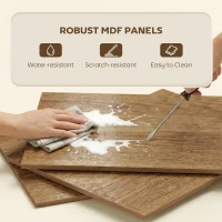 HOMCOM 5-Tier Bookshelf, S Shaped Geometric Bookcase with 15 Compartments, Oak(m-6)