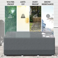 Outsunny Patio Furniture Covers Waterproof for 3 Seater Sofa, 600D Heavy Duty Oxford Outdoor Patio Cover, 75" x 28.3" x 29.9", Grey(m-6)