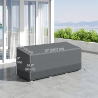 Outsunny Patio Furniture Covers Waterproof for 3 Seater Sofa, 600D Heavy Duty Oxford Outdoor Patio Cover, 75" x 28.3" x 29.9", Grey(m-3)