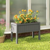 Outsunny Raised Garden Bed with Legs, HDPE Raised Planter with Drainage Holes and Liner for Vegetables Flowers Herbs(m-9)