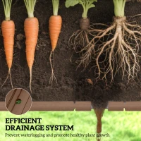 Outsunny 2 Tiers Raised Garden Bed, Wooden Elevated Planter Box with Legs, Gardening Planting Bed, Carbonised(m-5)