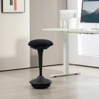 HOMCOM Swivel Standing Desk Chair, Backless Wobble Stool Chair, Adjustable Active Ergonomic Standing Stool with Rocking Motion(m-8)