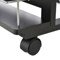 HOMCOM 4-Tier Kitchen Trolley Cart on Rolling Wheels with 4 Removable Baskets, 4 Side Rack  Organizer,Ceramics Tile Top(m-10)