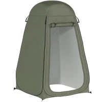 Outsunny Pop Up Shower Tent, Portable Privacy Room for Outdoor Changing, Dressing, Fishing Storage with Carrying Bag, Green(m-11)