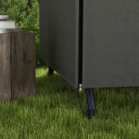 Outsunny 3-Seater Patio Swing Cover, Outdoor Garden Furniture Protection Hammock Glider Cover, 81" x 49" x 65", Dark Grey(m-10)