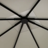 Outsunny 10' x 10' Gazebo Canopy Replacement Cover, Garden Gazebo Roof Replacement, UPF30+, TOP COVER ONLY, Grey(m-10)