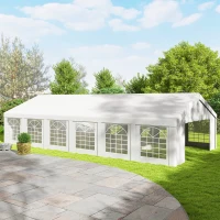 Outsunny 20' x 40' Party Tent, Outdoor Canopy Tent with 12 Removable Window Sidewalls for Parties, Wedding, Events, BBQ(m-9)