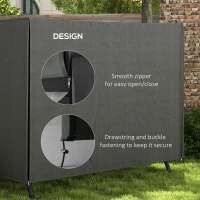 Outsunny 3-Seater Patio Swing Cover, Outdoor Garden Furniture Protection Hammock Glider Cover, 81" x 49" x 65", Dark Grey(m-6)