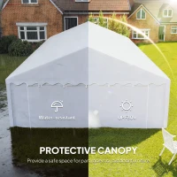 Outsunny 20' x 40' Party Tent, Outdoor Canopy Tent with Removable Sidewalls, 12 Windows for Parties, Wedding, Events, BBQ, White(m-7)