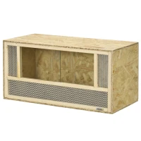 PawHut Wooden Reptile Terrarium with Sliding Door for Chameleon, Lizard, Snake, Frog, Turtle, 31.5" x 15.7" x 15.7"(m-2)