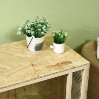 PawHut Wooden Reptile Terrarium with Sliding Door for Chameleon, Lizard, Snake, Frog, Turtle, 31.5" x 15.7" x 15.7"(m-9)