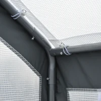 Outsunny 8' x 6' x 7.5' Heavy-duty Walk-in Greenhouse Outdoor Vegetable Plants Growing Warm House Seed Plant Growth Tent Polytunnel Shelter White(m-7)