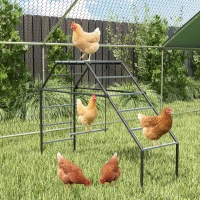 PawHut Chicken Coop Perches with Adjustable Swing, 10 Roosting Bars, for Backyard, Farm(m-10)