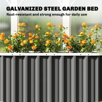 Outsunny Galvanized Raised Garden Bed, Deep Rot Planter Box, Outdoor Garden Bed with Plant Labels, 5' x 2' x 2', Dark Grey(m-9)