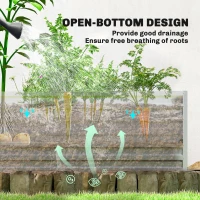 Outsunny Greenhouse with Raised Garden Bed, Galvanized Metal Planter Box with PE Cover, Roll Up Door, 56" x 56" x 75", Green(m-10)