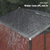 Outsunny 8' x 7' Outdoor Storage Shed, Galvanized Steel Metal Garden Shed with Lockable Doors, Floor Frame, Vents, Lock and Gloves for Backyard, Lawn, Patio, Teak(m-8)