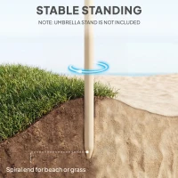 Outsunny 6FT Tiki Umbrella, Outdoor Hawaiian Style Patio Umbrella with 8 Ribs, Carry Bag, Outdoor Tiki Bar, Tropical Palapa(m-6)